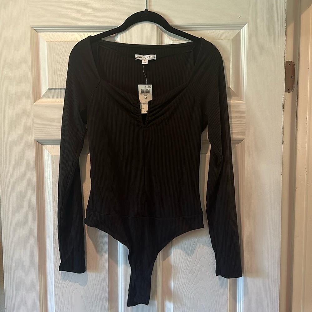 Black long sleeve bodysuit
